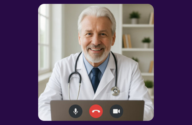 Veteran consulting with sleep specialist via telehealth