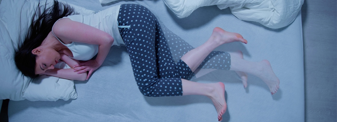 Woman Restless Legs Syndrome Sleeping
