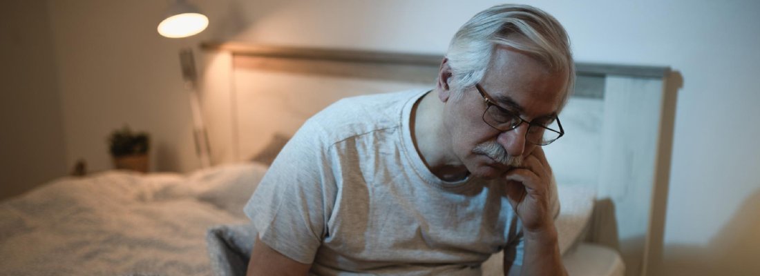 senior insomnia patient not able to sleep